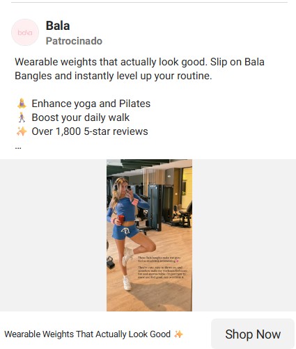 Bala live ad pulled from Meta Ad Library, version 3